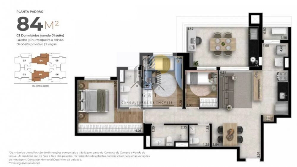 Apartamento à venda com 3 quartos, 84m² - Foto 12