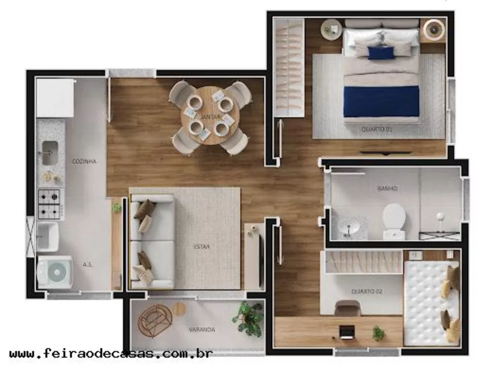 Apartamento, 2 quartos, 46 m² - Foto 6