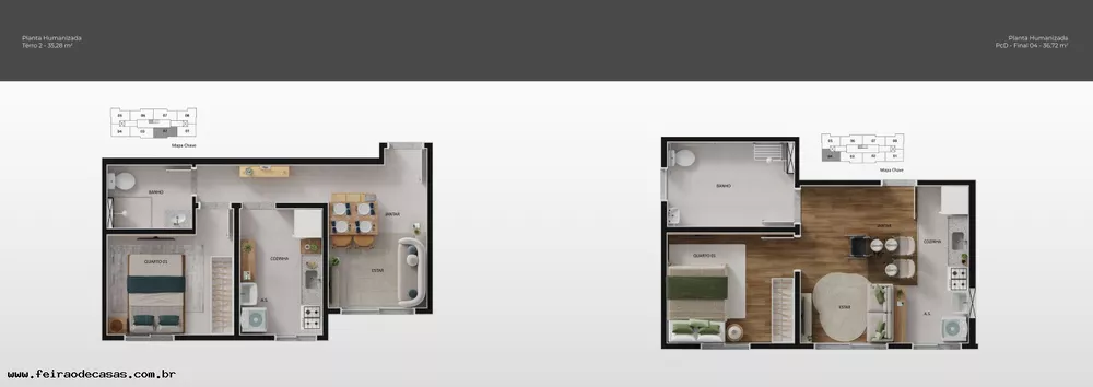 Apartamento, 2 quartos, 46 m² - Foto 1