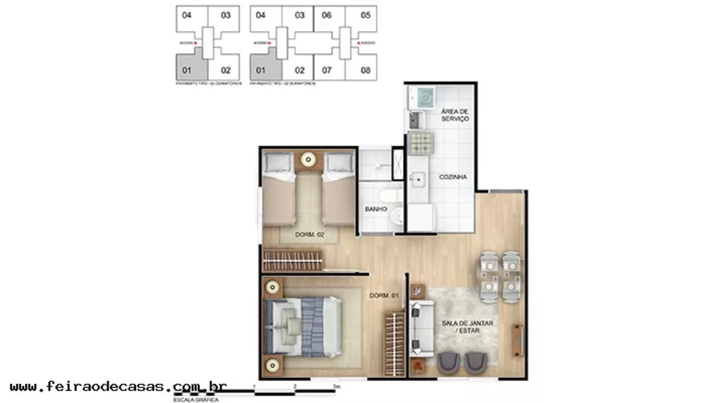 Apartamento, 2 quartos, 40 m² - Foto 8