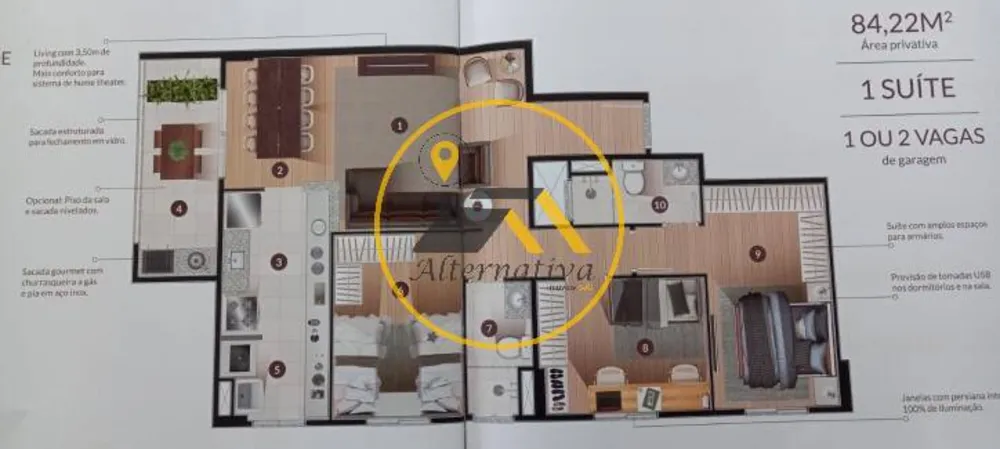 Apartamento, 3 quartos, 84 m² - Foto 1