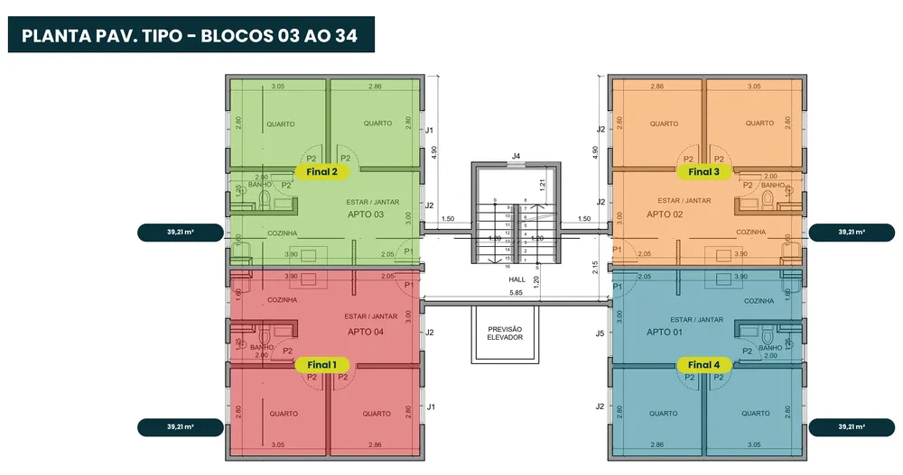 Apartamento, 2 quartos, 39 m² - Foto 12