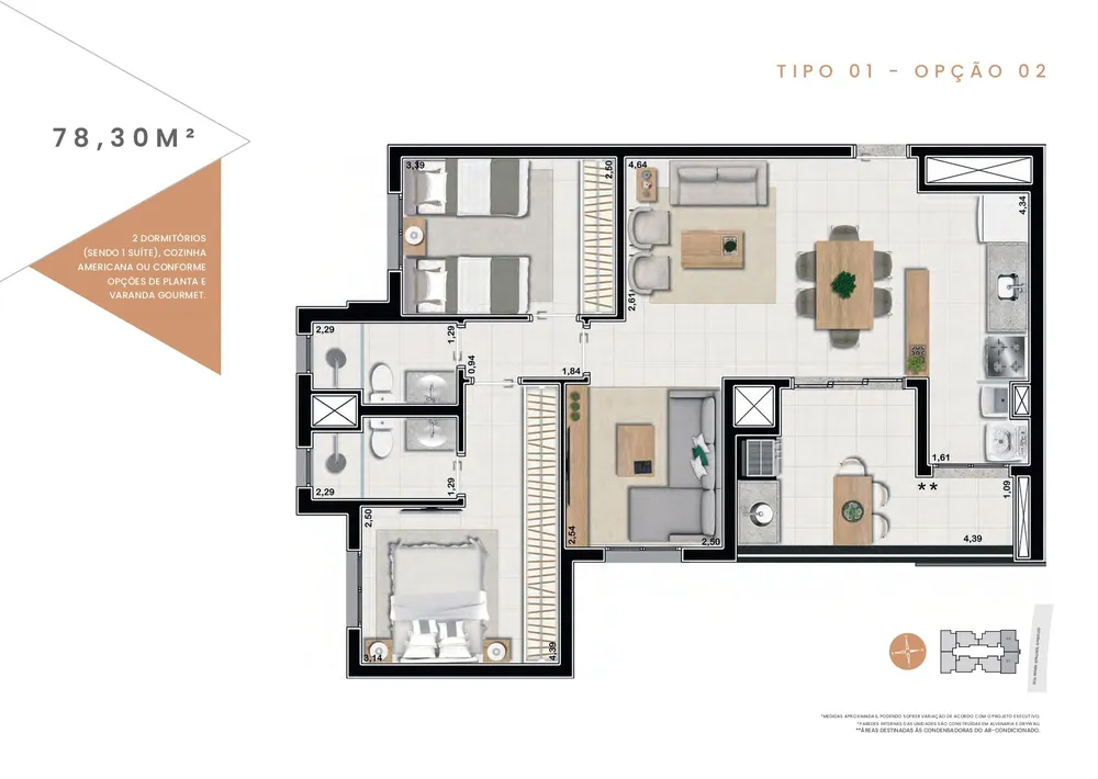 Apartamento, 3 quartos, 78 m² - Foto 5