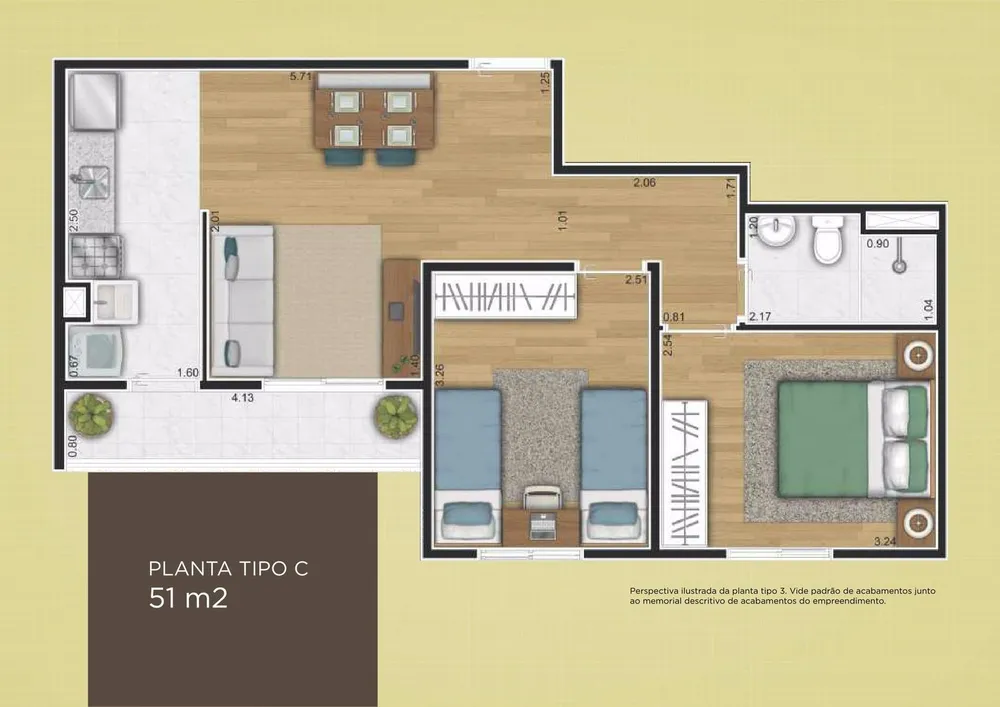 Apartamento, 2 quartos, 50 m² - Foto 15