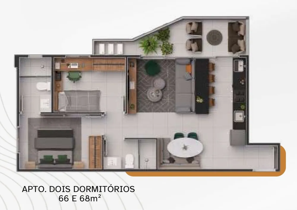 Apartamento, 2 quartos, 66 m² - Foto 6