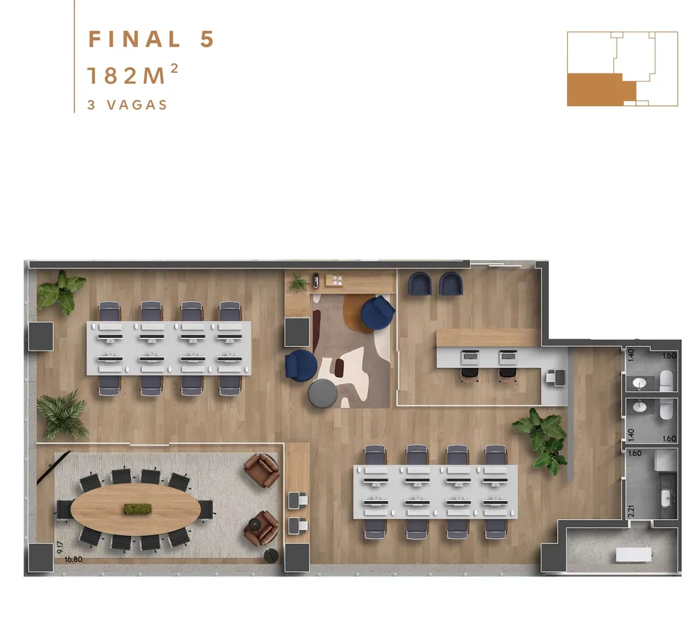 Sala-Conjunto, 182 m² - Foto 12