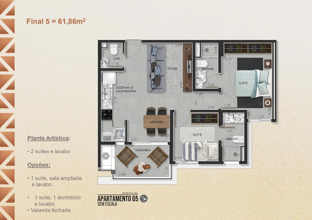Apartamento, 2 quartos, 61 m² - Foto 14