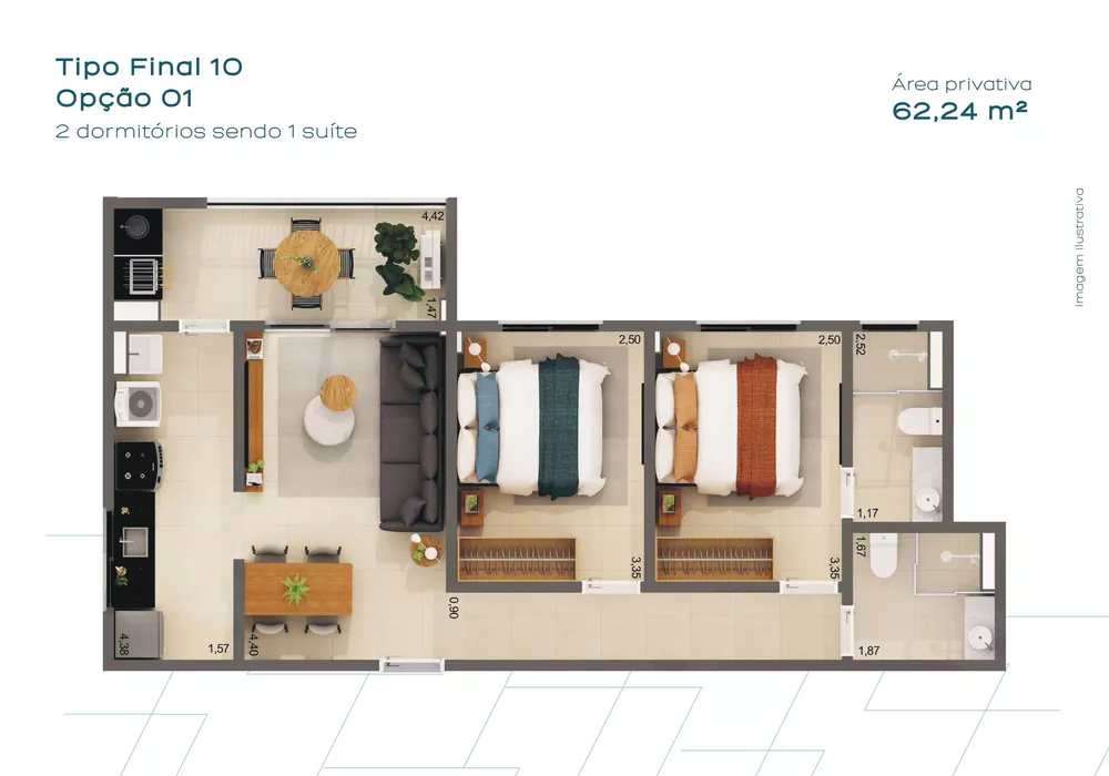 Apartamento, 2 quartos, 62 m² - Foto 12