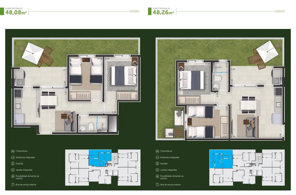 Apartamento, 2 quartos, 48 m² - Foto 14