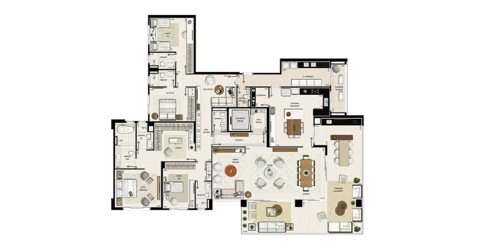 Apartamento, 4 quartos, 376 m² - Foto 16