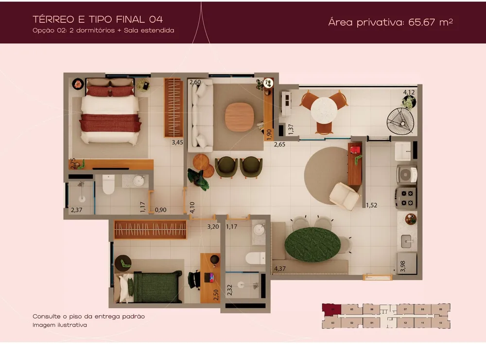 Apartamento, 3 quartos, 65 m² - Foto 8