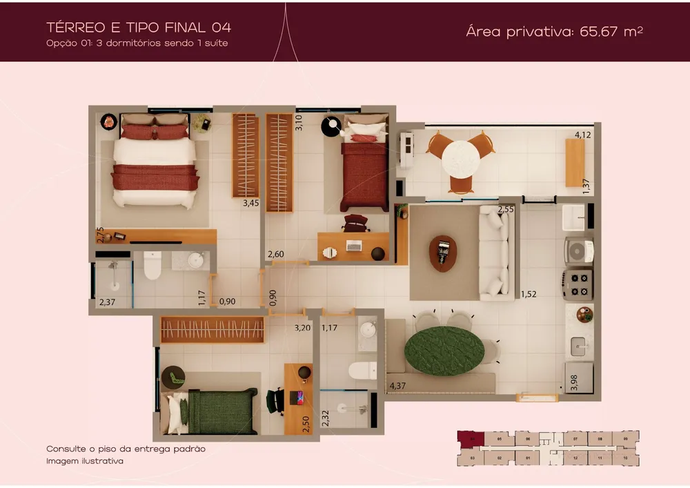 Apartamento, 3 quartos, 65 m² - Foto 14
