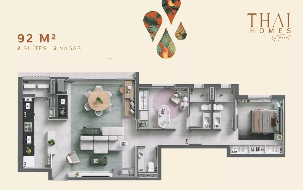 Apartamento, 2 quartos, 92 m² - Foto 6
