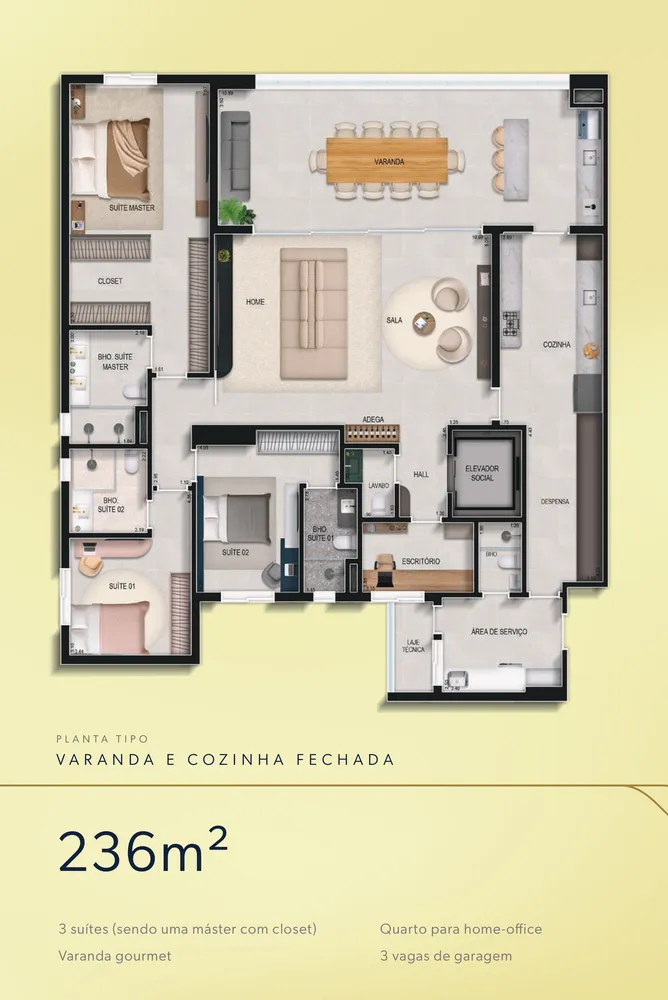 Apartamento, 3 quartos, 234 m² - Foto 8