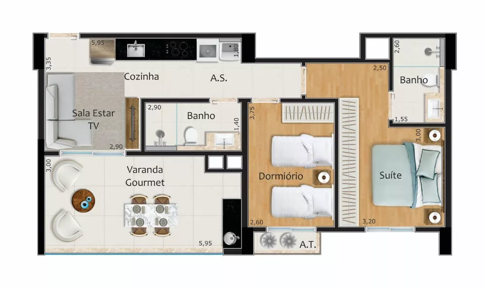Apartamento, 2 quartos, 77 m² - Foto 5