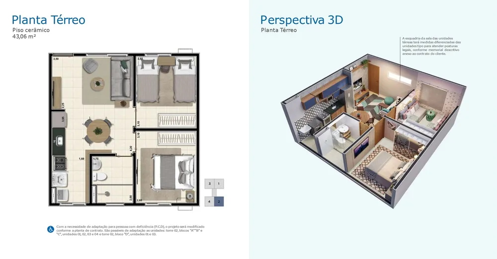 Apartamento, 2 quartos, 43 m² - Foto 4