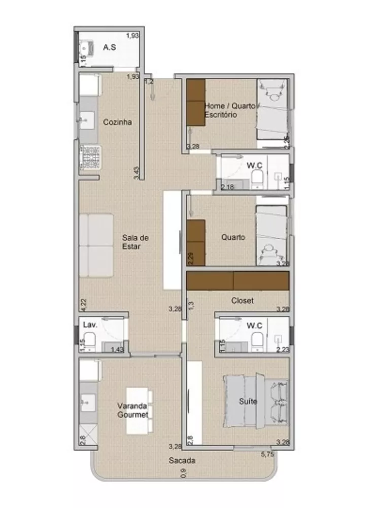 Apartamento, 3 quartos, 87 m² - Foto 3