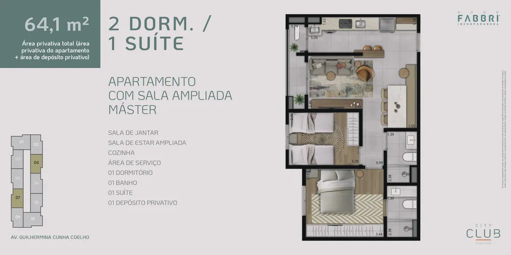 Apartamento, 2 quartos, 64 m² - Foto 9