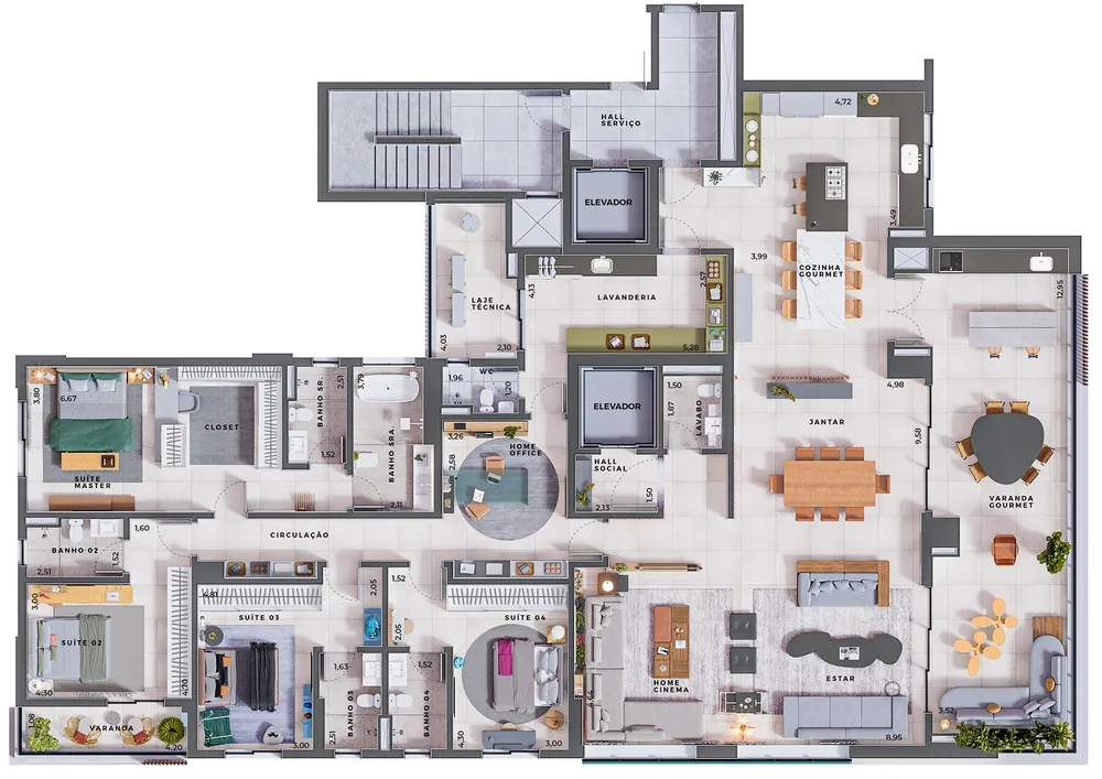 Apartamento, 4 quartos, 367 m² - Foto 8