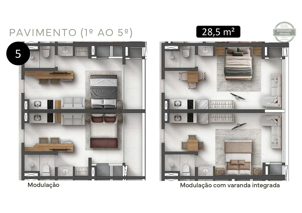 Apartamento, 2 quartos, 57 m² - Foto 2