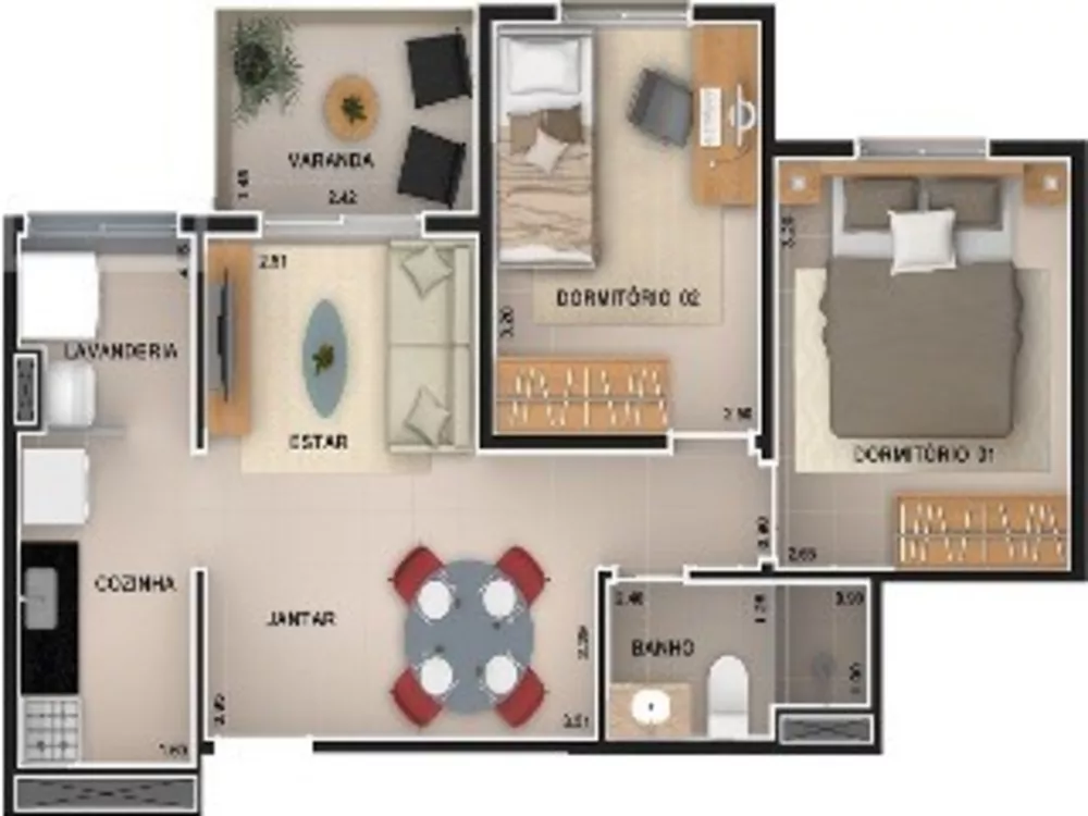 Apartamento, 2 quartos, 50 m² - Foto 8