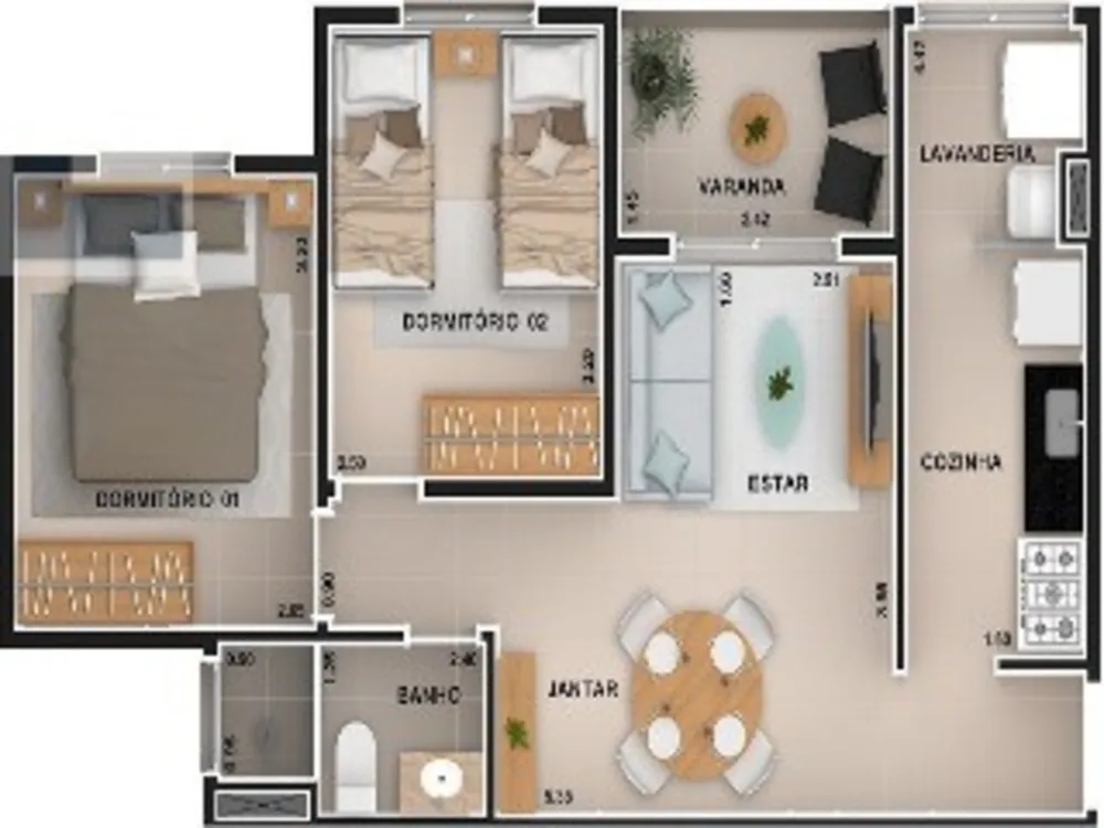 Apartamento, 2 quartos, 50 m² - Foto 7