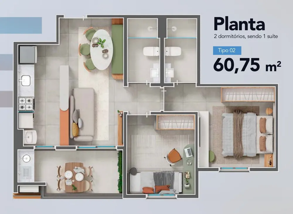 Apartamento, 2 quartos, 62 m² - Foto 13