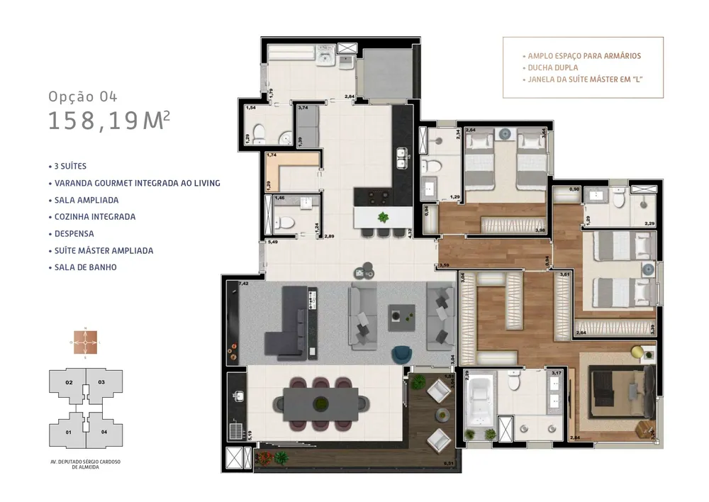 Apartamento, 4 quartos, 158 m² - Foto 5