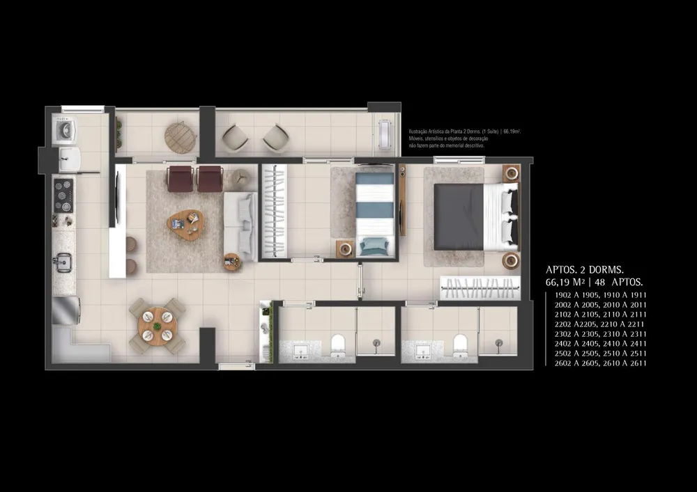 Apartamento, 2 quartos, 66 m² - Foto 19