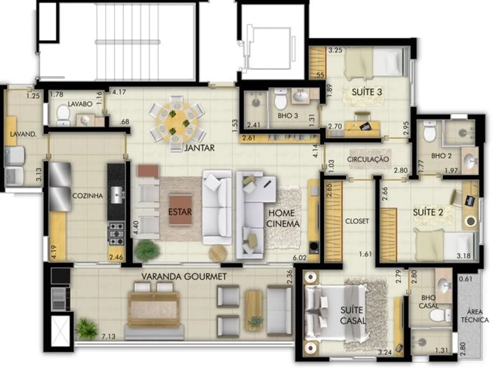 Apartamento, 3 quartos, 131 m² - Foto 12