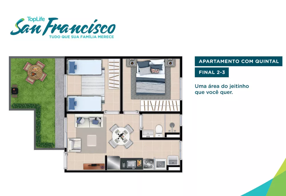 Apartamento, 2 quartos, 45 m² - Foto 3