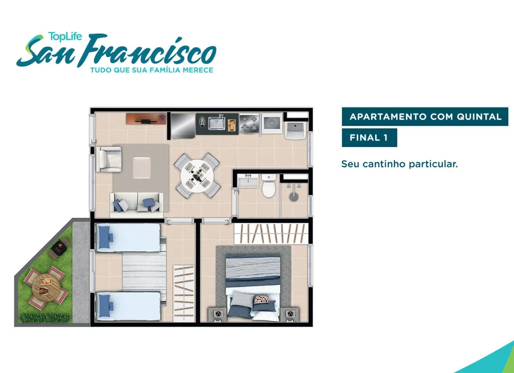 Apartamento, 2 quartos, 45 m² - Foto 2