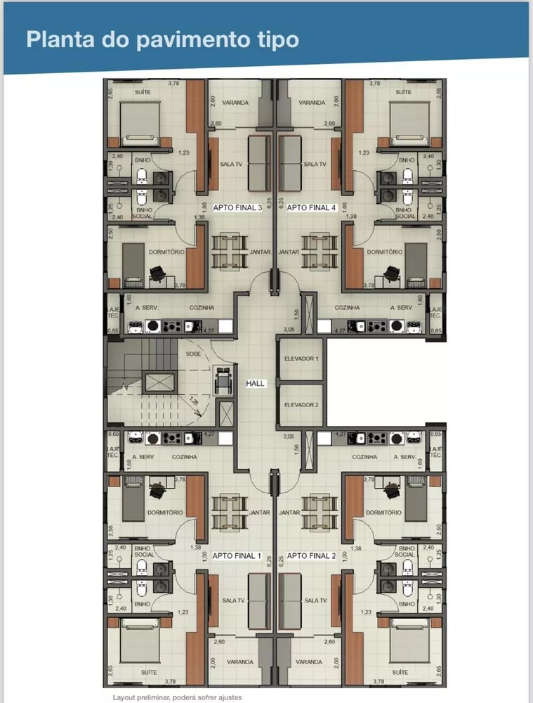Apartamento, 2 quartos, 67 m² - Foto 1