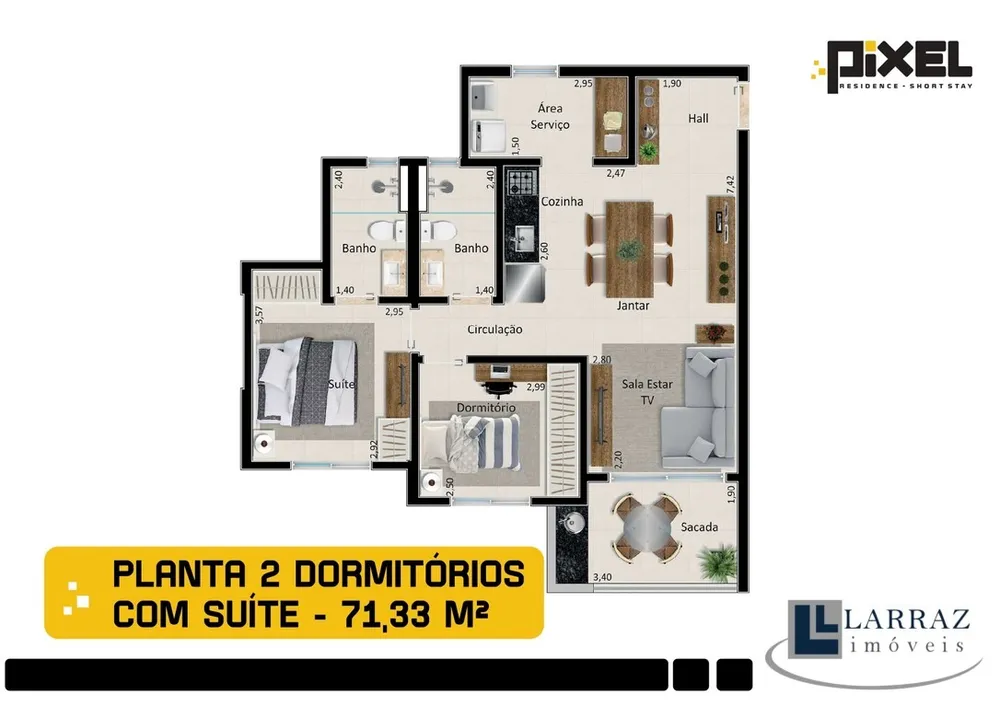Apartamento, 2 quartos, 71 m² - Foto 15