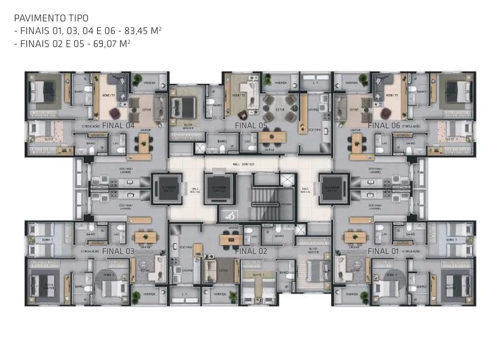 Apartamento, 2 quartos, 69 m² - Foto 6