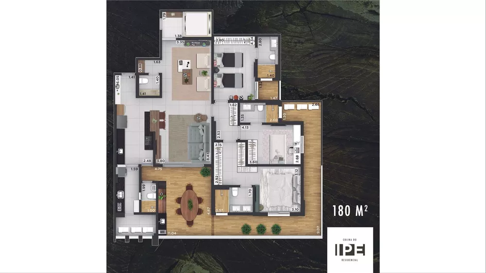 Apartamento, 3 quartos, 184 m² - Foto 9