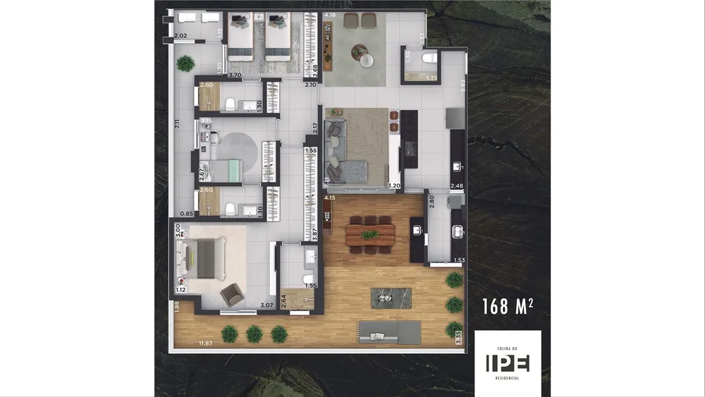 Apartamento, 3 quartos, 184 m² - Foto 1