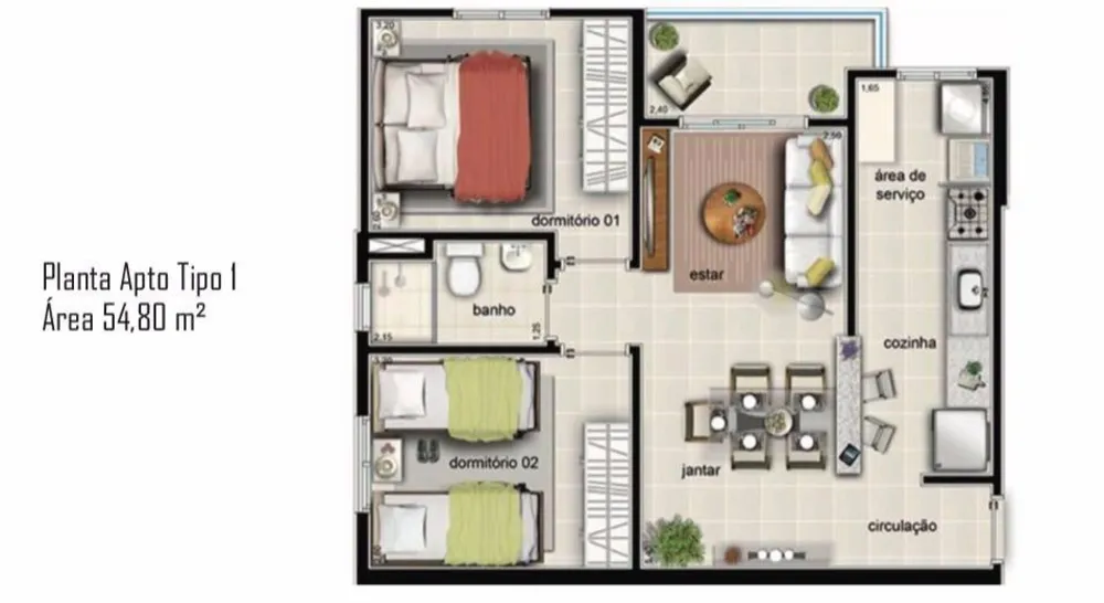 Apartamento, 2 quartos, 54 m² - Foto 12