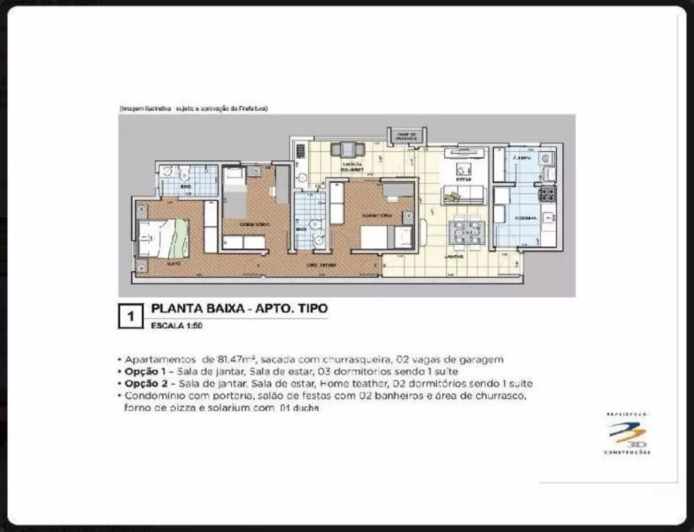Apartamento, 3 quartos, 81 m² - Foto 3