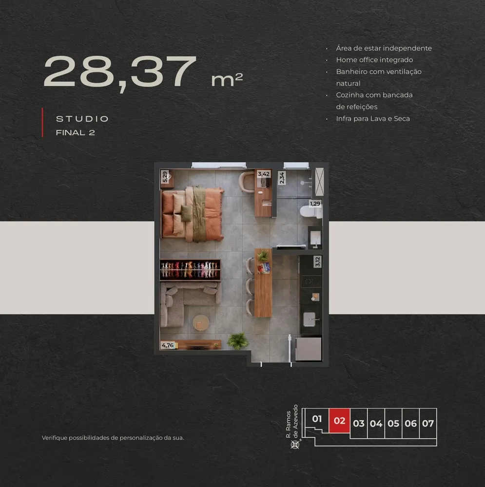 Apartamento, 1 quarto, 29 m² - Foto 12