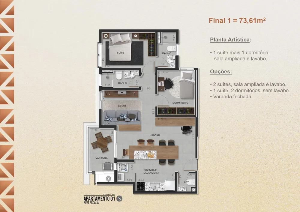 Apartamento, 3 quartos, 73 m² - Foto 15