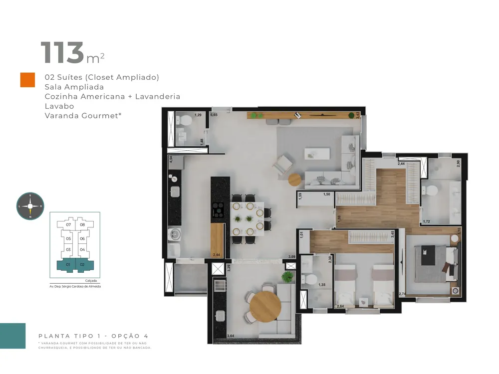 Apartamento, 3 quartos, 113 m² - Foto 9