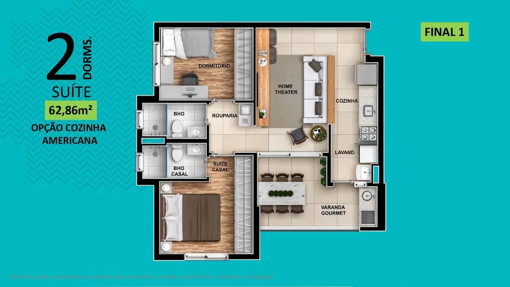 Apartamento, 2 quartos, 65 m² - Foto 8