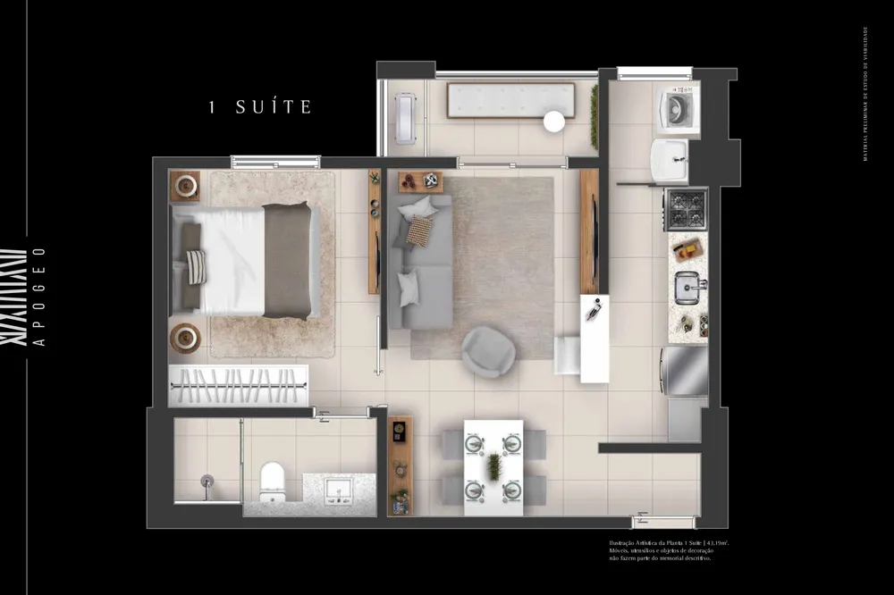 Apartamento, 1 quarto, 43 m² - Foto 10