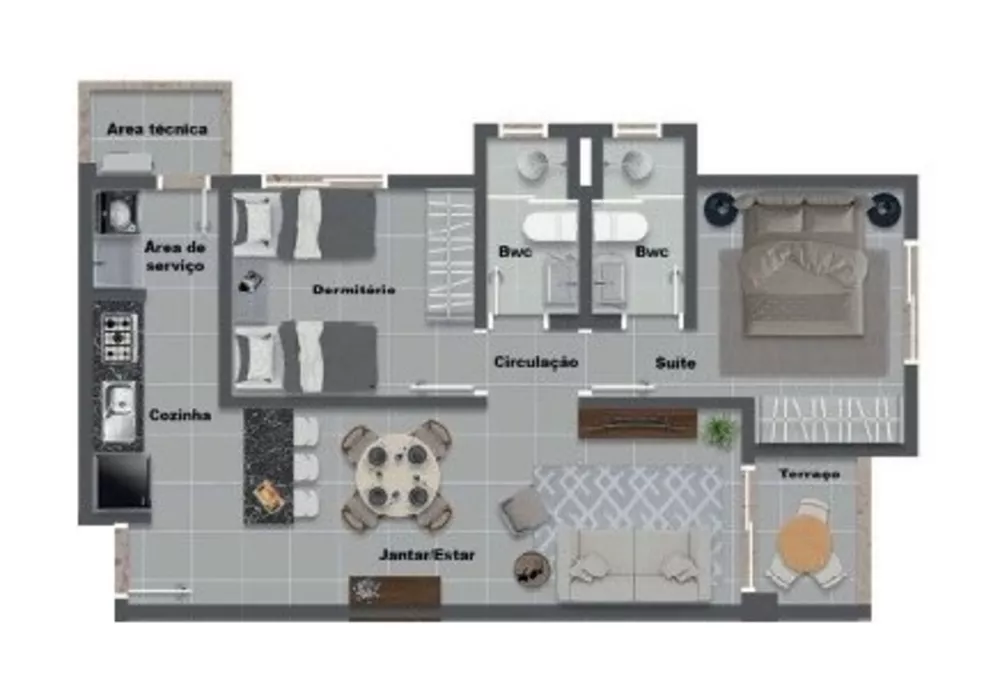 Apartamento, 2 quartos, 63 m² - Foto 1