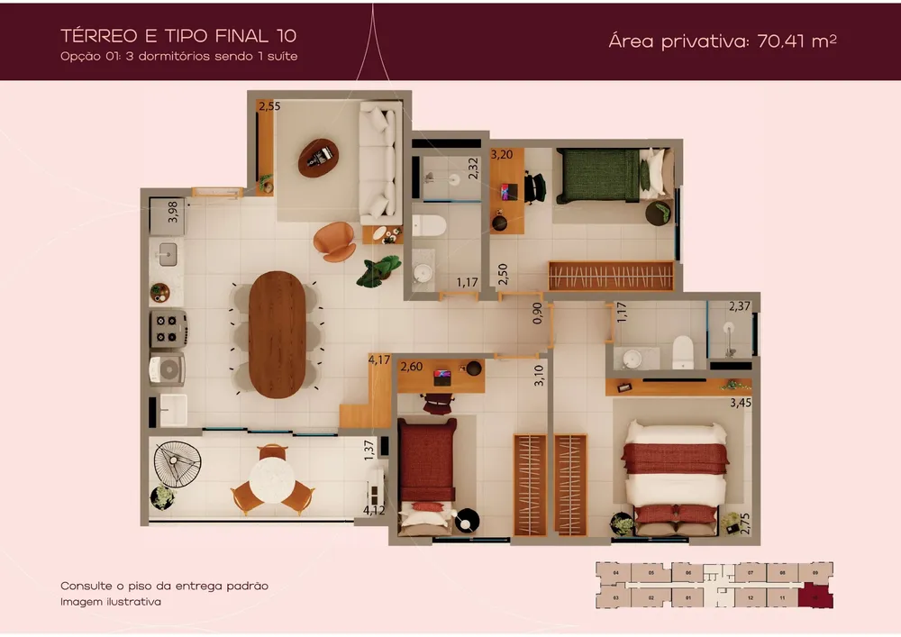 Apartamento, 3 quartos, 77 m² - Foto 9