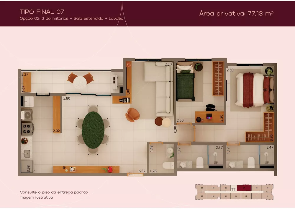Apartamento, 3 quartos, 77 m² - Foto 13