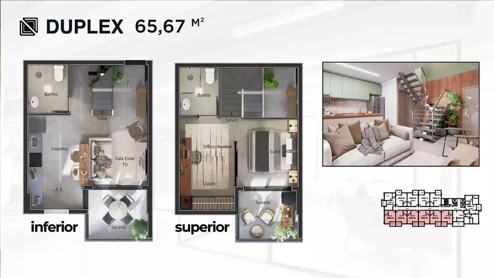Apartamento, 1 quarto, 65 m² - Foto 1