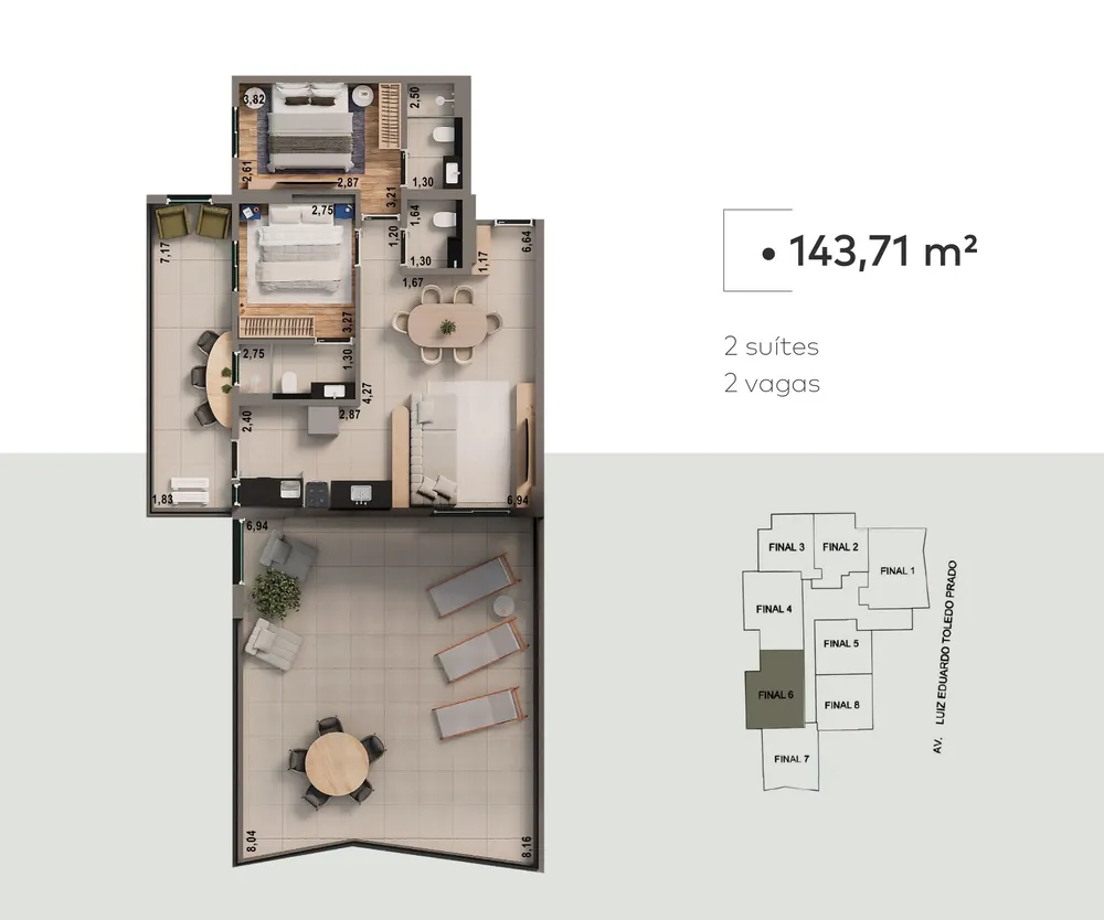 Apartamento, 2 quartos, 143 m² - Foto 12