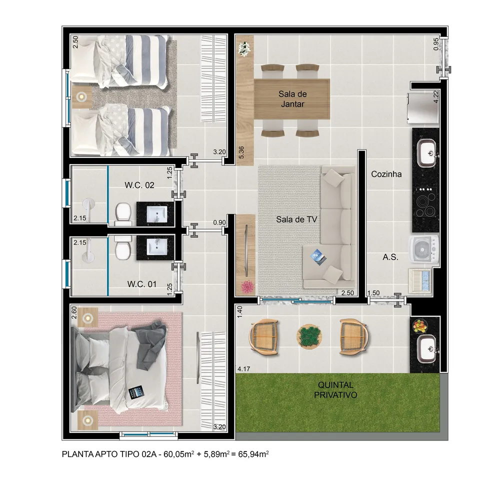 Apartamento, 2 quartos, 66 m² - Foto 8